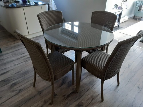 Lloyd loom dining table and - loom,