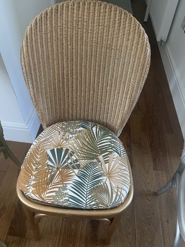 Old gold painted lloyd loom - old,