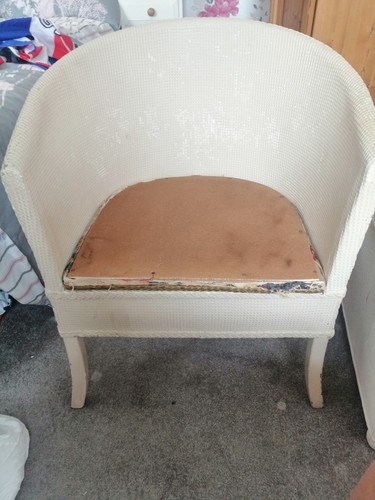 Lloyd loom white painted - loom,