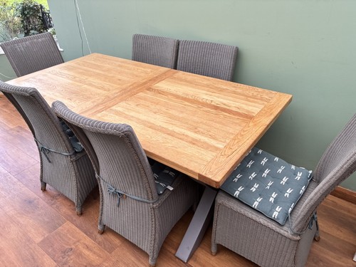 Oak dining table - oak, and